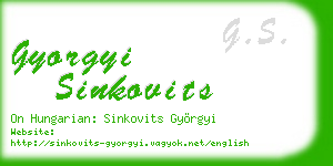 gyorgyi sinkovits business card
